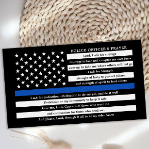 Police Officer Prayer Thin Blue Line Cards