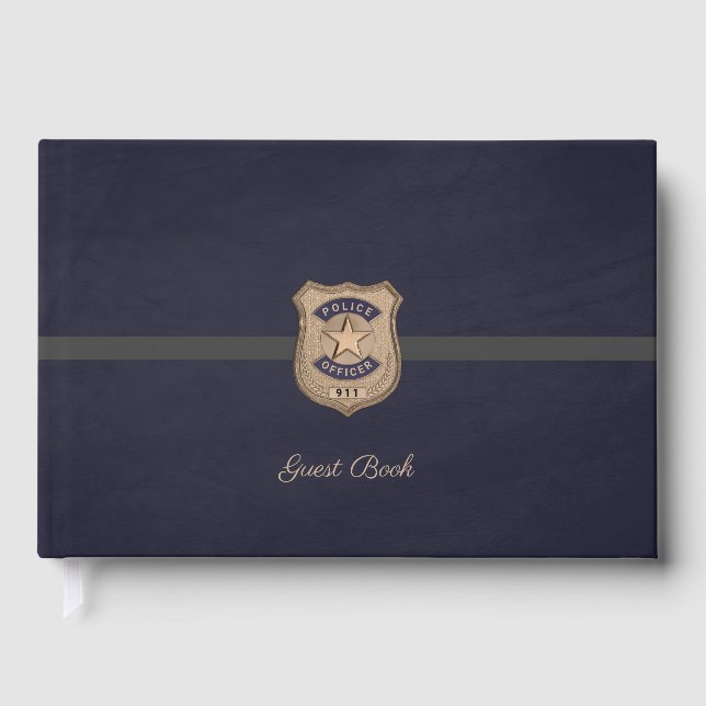 Police Officer Retirement Guest Book (Front)