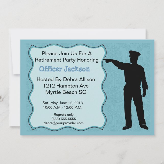 Police Officer Retirement Invitation (Front)