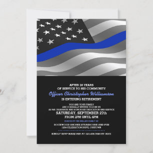 Police Officer Retirement Party Invitation
