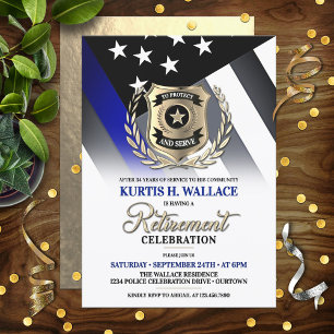 Police Officer Retirement Party Invitation