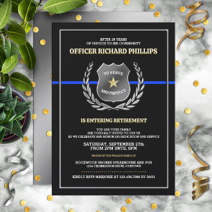 Police Officer Retirement Party Invitation