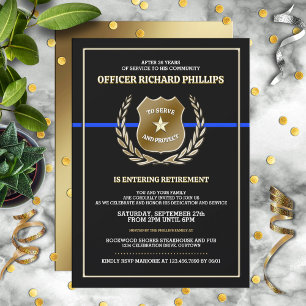Police Officer Retirement Party Invitation
