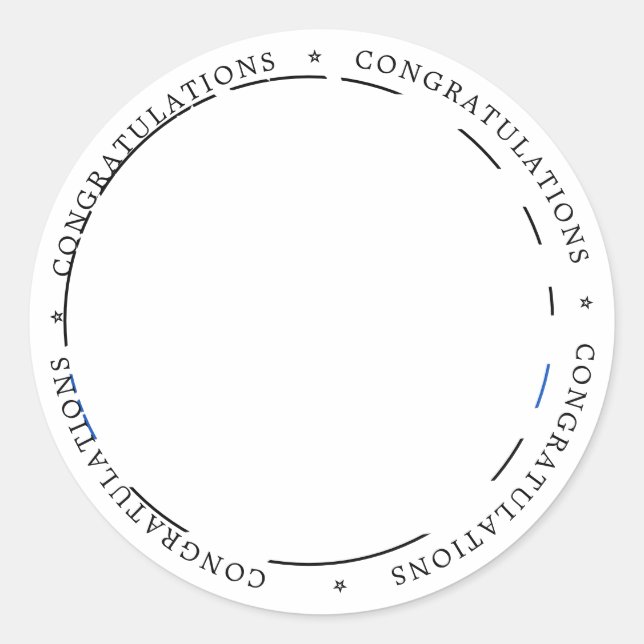 Police Officer Retirement Thin Blue Line Classic R Classic Round Sticker (Front)