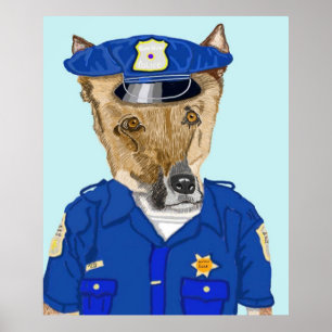 Police Officer Ruff Poster