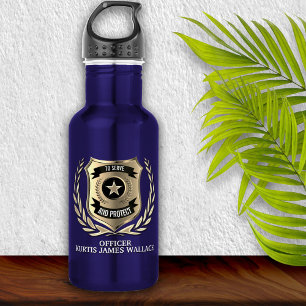 Police Officer Shield Personalised 532 Ml Water Bottle