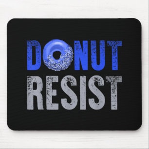Police Officer Shirt Thin Blue Line Doughnut Resis Mouse Pad