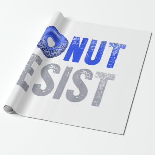 Police Officer Shirt Thin Blue Line Doughnut Resis Wrapping Paper