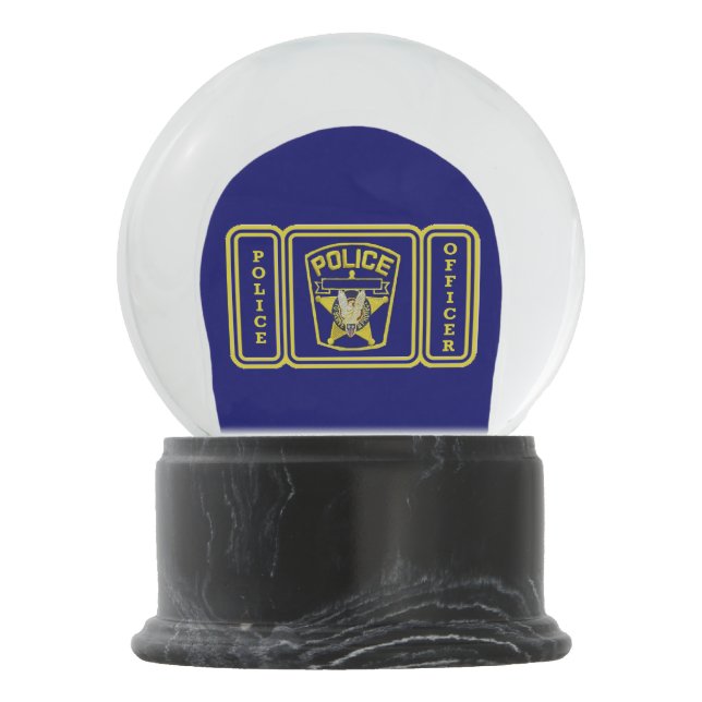 Police Officer Snow Globe (Back)