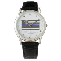 *~* Police Officer Thin Blue Line Flag Men