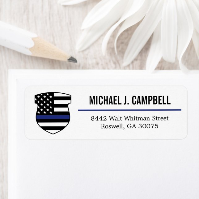 Police Officer Thin Blue Line Law Enforcement Cop (Insitu)