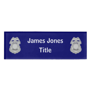 Police Officer's Acrylic Name Tag