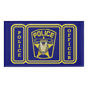 Police Officer's Acrylic Reusable Name Tag