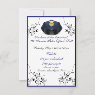 Police Officers' Ball Custom Front/Back RSVP Cards