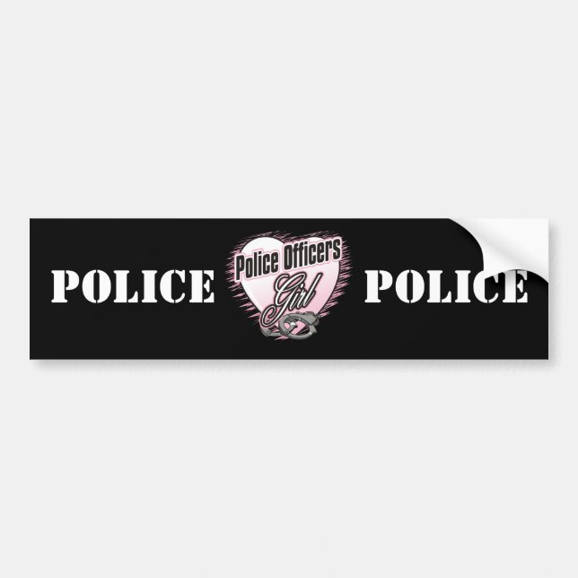 Police Officers Girl Bumper Sticker (Front)