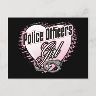 Police Officers Girl Postcard