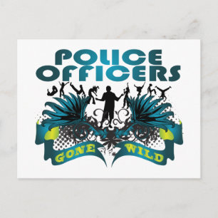 Police Officers Gone Wild Postcard