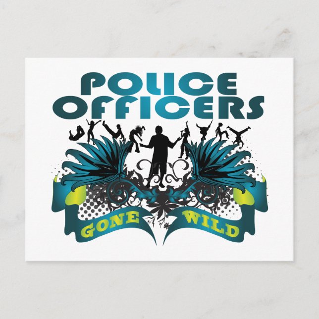 Police Officers Gone Wild Postcard (Front)