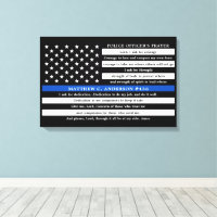 Police Officers Prayer Personalised Thin Blue Line