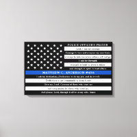 Police Officers Prayer Personalised Thin Blue Line