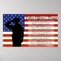 Police Officer's Prayer Poster