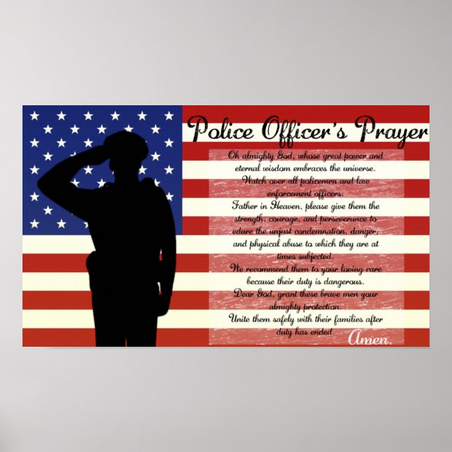 Police Officer's Prayer Poster (Front)