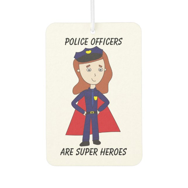 Police Officers Super Heroes (Female) Car Air Freshener (Front)
