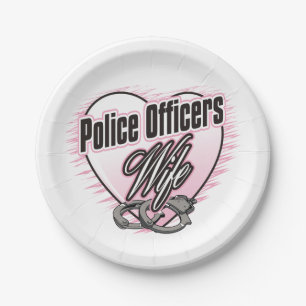 Police Officers Wife Paper Plate