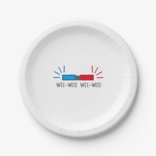 Police or Ambulance Siren Paper Plate
