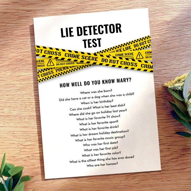 Police Party quiz with Crime Scene Tapes Invitation (Creator Uploaded)