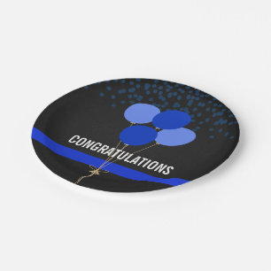 Police Party Themed Congratulations Paper Plate