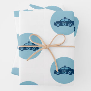 Police Party Wrap   Police Baby Shower, Birthday Wrapping Paper Sheet