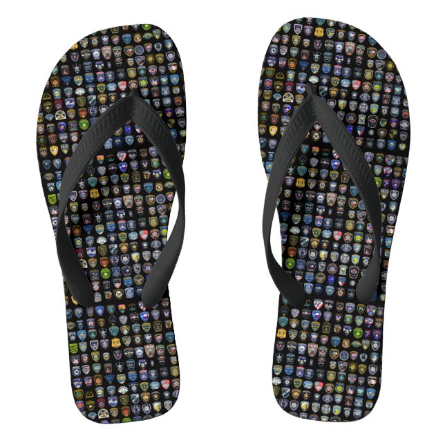 Police Patch Collection Jandals (Footbed)