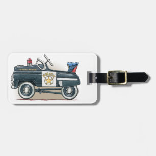 Police Pedal Car Cop Car Luggage Tag