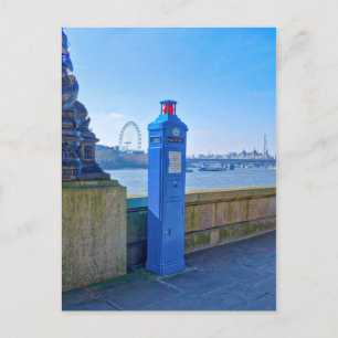 Police Phone Box London UK Postcard