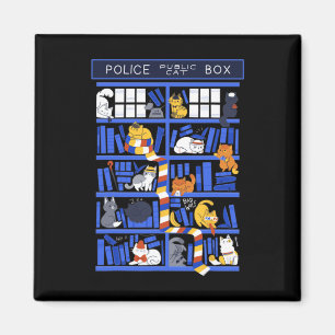 Police Public Cat Box Funny Kitten Cat Doctor Libr Magnet