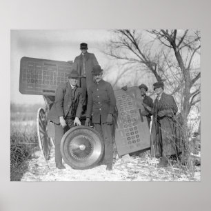 Police Raid Illegal Casino, 1932. Vintage Photo Poster