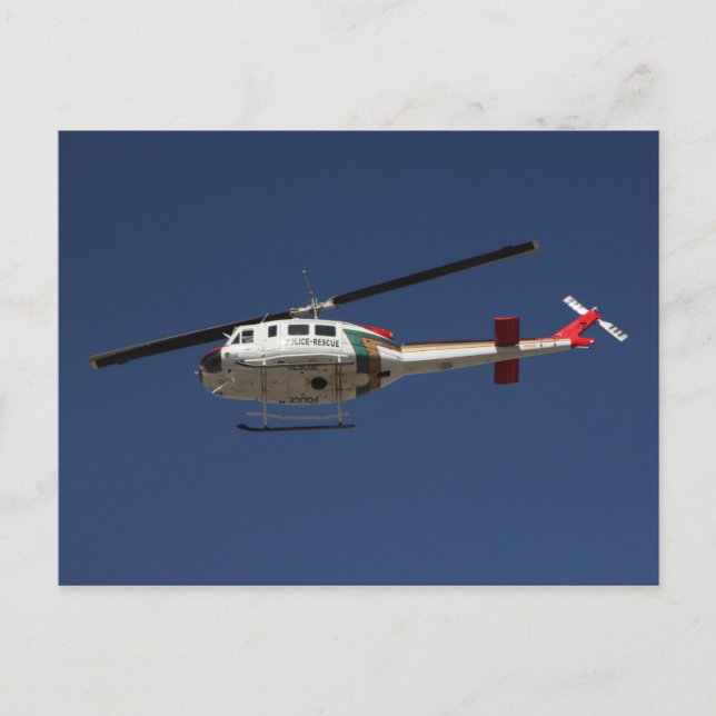 Police Rescue Helicopter Postcard (Front)
