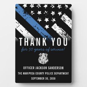 Police Retirement Appreciation Law Enforcement Plaque