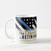 Police Retirement Blue Line Flag Law Enforcement