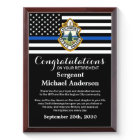 Police Retirement Department Logo Thin Blue Line