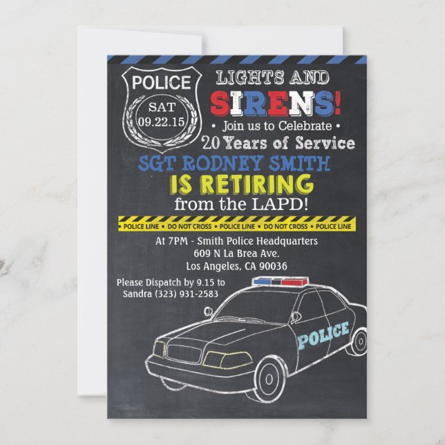 Police Retirement Invitation (Front)