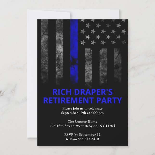 Police Retirement Party Invitation (Front)