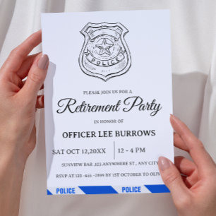 Police Retirement Party Invitation