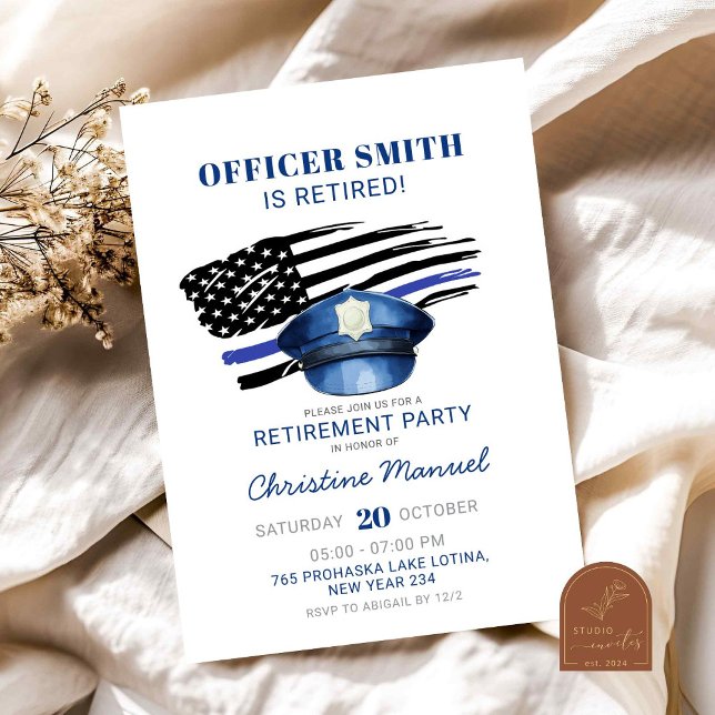 Police Retirement Party Invitation (Creator Uploaded)