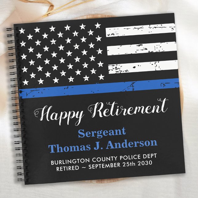 Police Retirement Party Personalised Guest Book (Creator Uploaded)