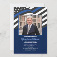 Police Retirement Photo Party Invitation