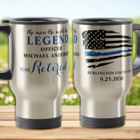 Police Retirement Thin Blue Line Personalised 