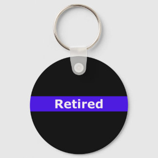 Police Retirted Thin Blue Line Key Ring