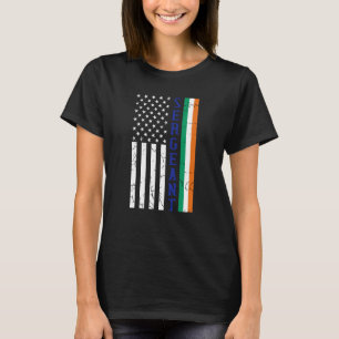 Police Sergeant Irish American USA Flag T-Shirt